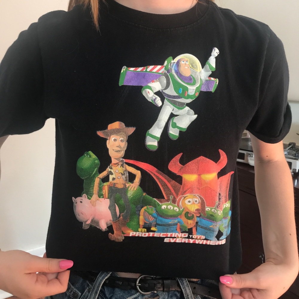 Cropped little boys Toy Story t shirt